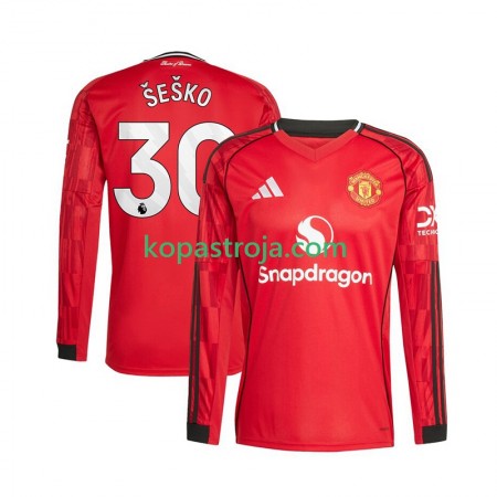 Billiga Fotbollströjor Manchester United Benjamin Sesko 30 Hemma tröja 2025/26 Långärmad